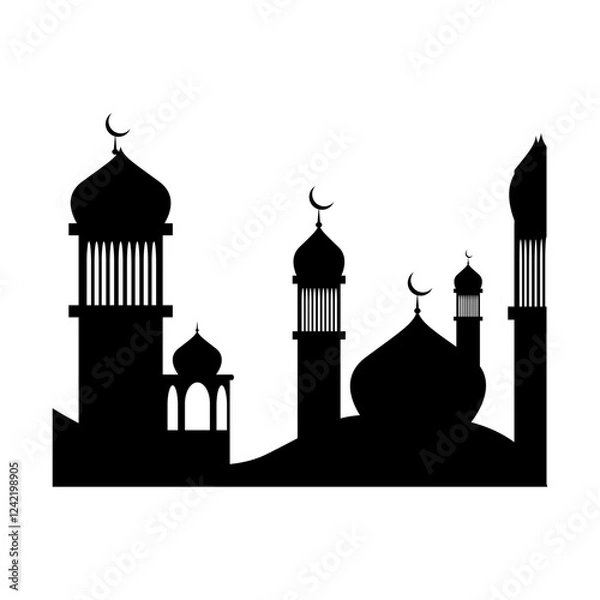 Obraz Islamic Mosque Silhouette