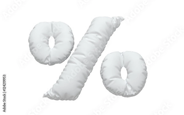 Obraz White pillow font.
