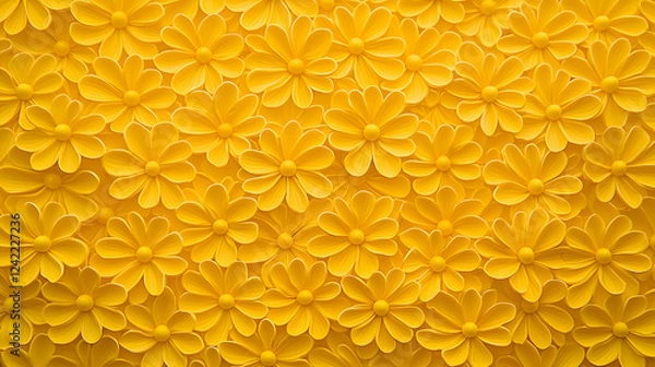 Fototapeta Yellow flower wall decor background