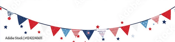Fototapeta american flag bunting star and stripes