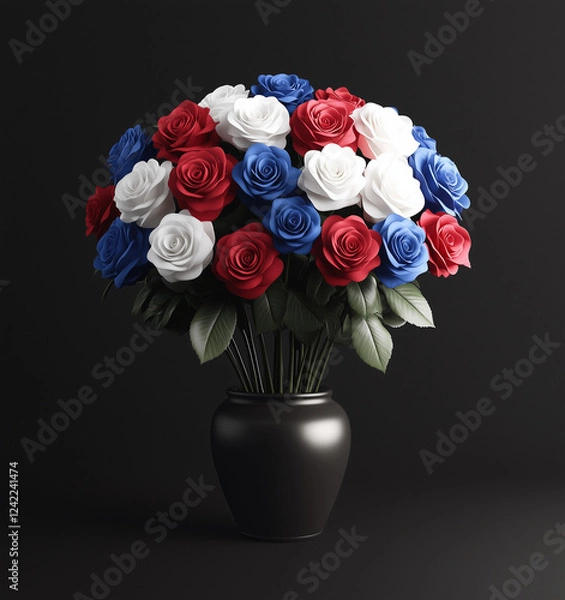 Fototapeta bouquet of roses in a vase