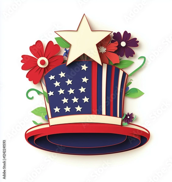 Fototapeta 4th of july hat