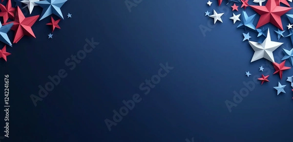 Fototapeta american flag background star and stripes