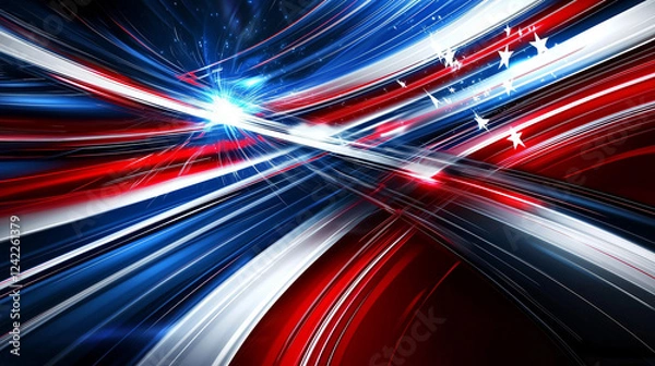 Fototapeta abstract red background dynamic abstract background exploding with straks