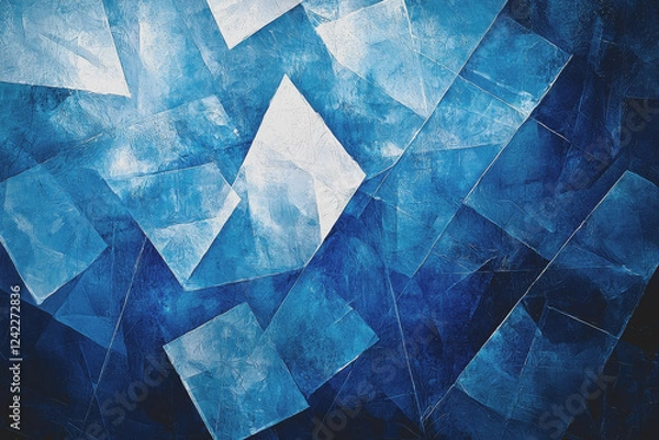 Obraz Blue abstract background featuring a repeating pattern of squares creating a modern and dynamic visual effect for design projects