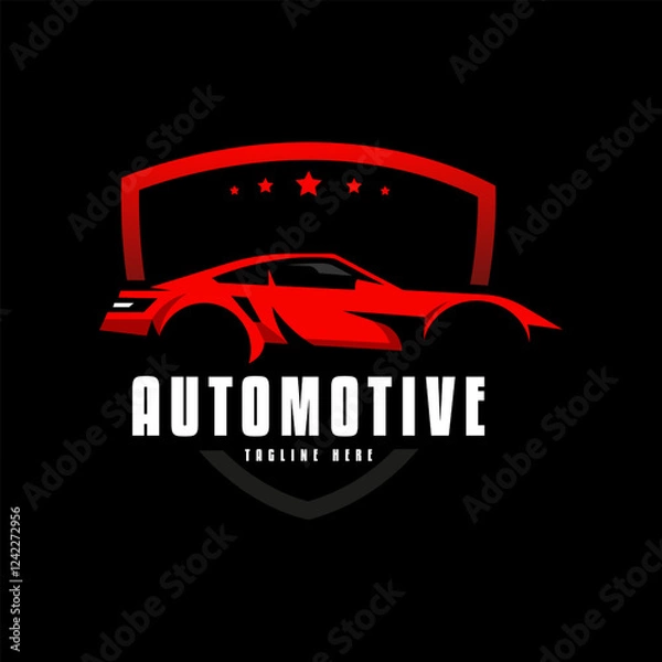 Obraz Red Car automotive logo