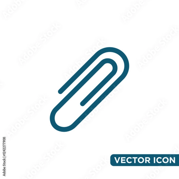 Obraz Simple Paperclip Icon Design Template