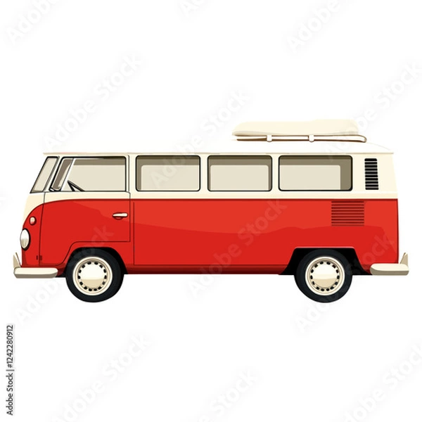 Obraz Mini bus illustration vehicle van vector