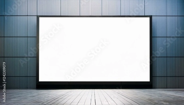 Obraz White blank screen billboard in the for new product or presentation with empty space .