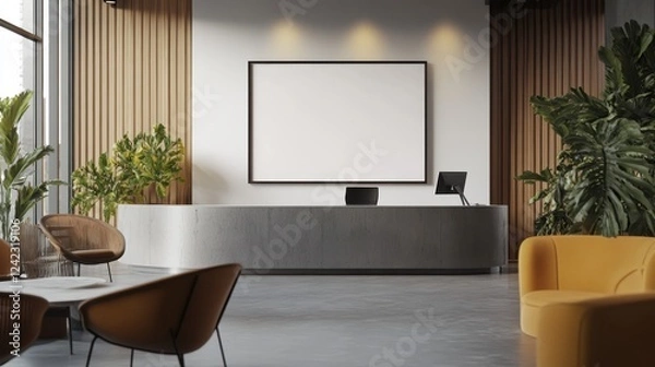 Fototapeta A Photo Office Interior Background Design