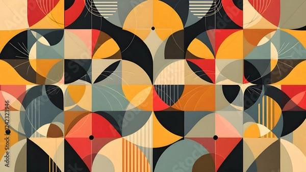 Obraz Geometric Patterns - Repeating shapes and lines for modern and abstract designs.