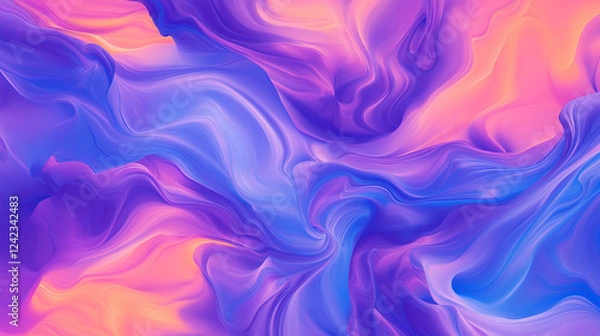 Fototapeta Abstract Fluid Design, Colorful Swirls with Purple, Blue, and Pink