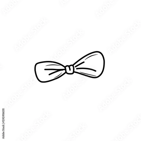 Obraz doodle sketch of bow tie