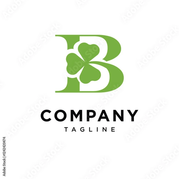 Obraz Letter B Clover Leaf Logo Icon Vector