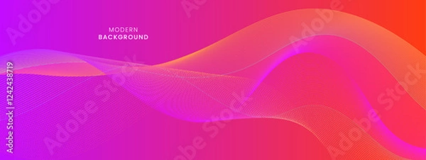Fototapeta pink and orange vibrant abstract gradient background suitable for digital designs, modern presentations, and website banners