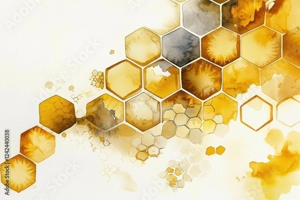 Obraz Elegant Honeycomb Pattern on a Clean White Background