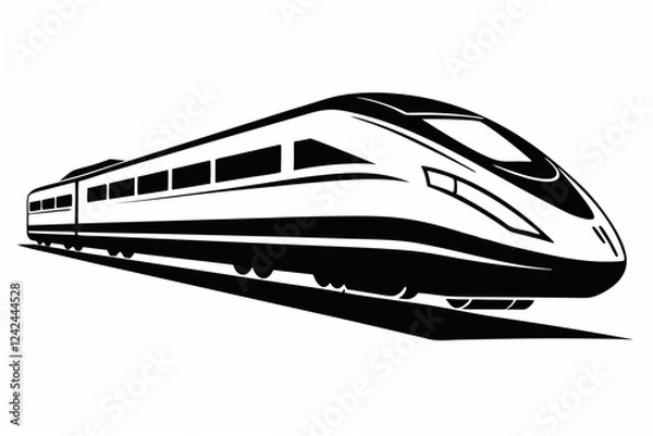 Fototapeta high speed train  silhouette