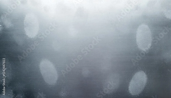 Fototapeta Foggy frosted glass surface with circular patterns