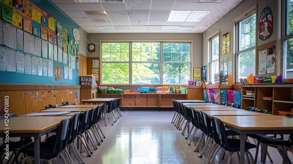 Obraz Classroom Management Implementing Strategies for Creating Positive, Productive, and Respectful Classroom Environments through Clear Expectations, Effective Communication, and Conflict Resolution.