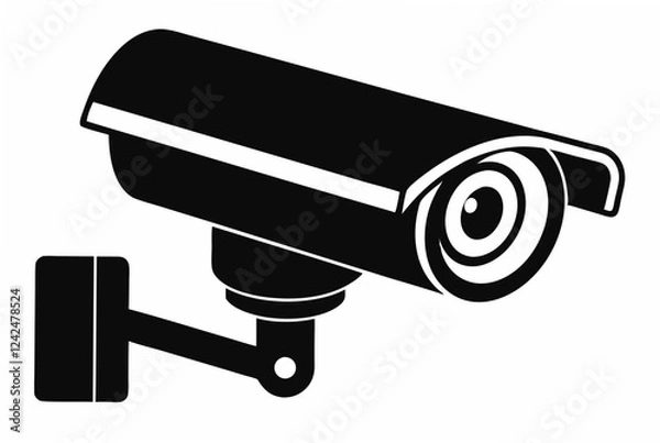 Fototapeta cctv camera  silhouette