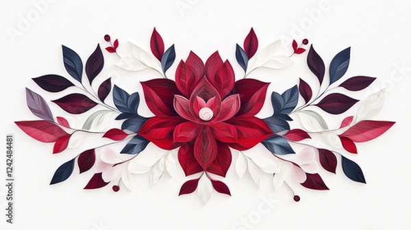 Fototapeta Creative High-Resolution Paper Quilling Artwork Showcasing Unique Patterns, Vibrant Colors, and Intricate Details