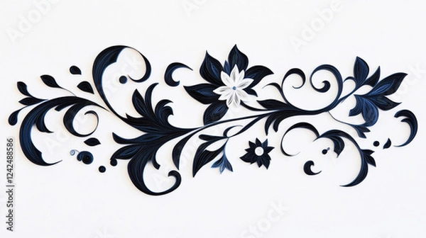 Fototapeta Elegant Minimalist Paper Quilling Art Highlighting Clean Lines, Subtle Tones, and Modern Simplicity