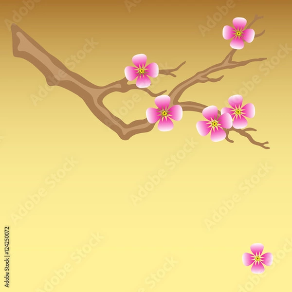 Fototapeta Japanese flowering blossom tree