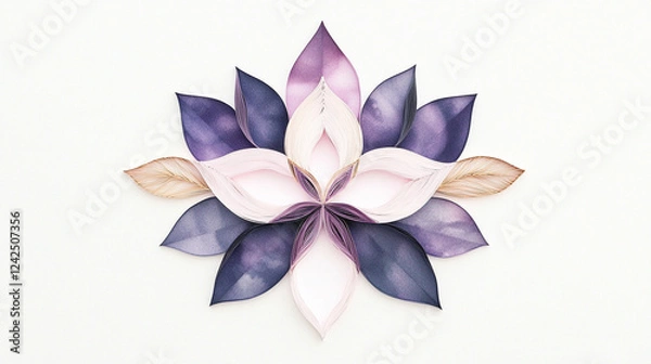 Fototapeta Elegant Minimalist Paper Quilling Art Highlighting Clean Lines, Subtle Tones, and Modern Simplicity