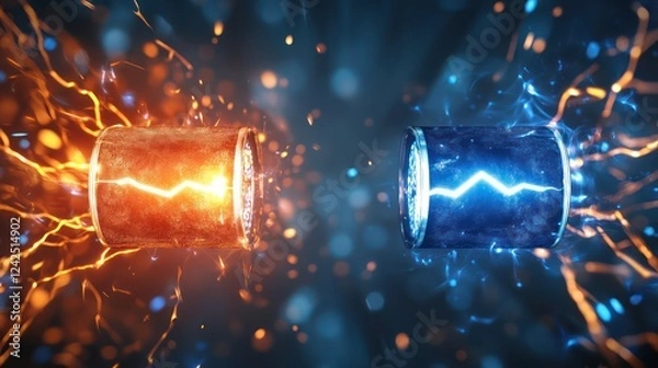 Fototapeta Graphene vs Lithium-Ion