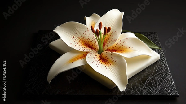 Fototapeta Elegant Sugar Lily Flower Cake