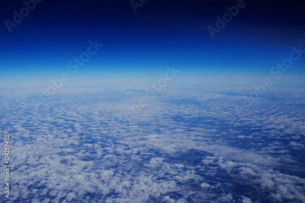 Fototapeta 地平線ー飛行機から