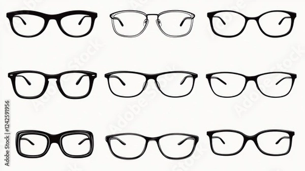 Fototapeta Elegant Vector Designs of Glasses 