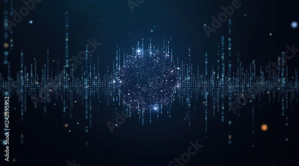 Obraz Abstract digital data background. Digital storages, science.