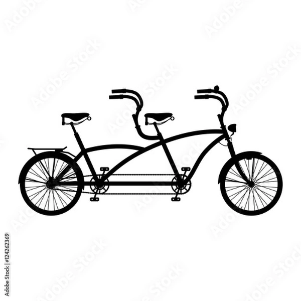 Fototapeta Tandem silhouette