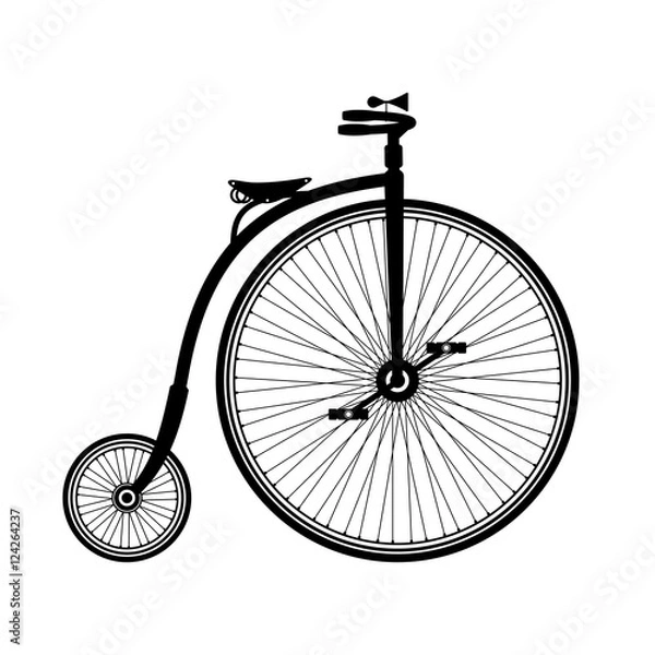 Obraz Old bicycle silhouette