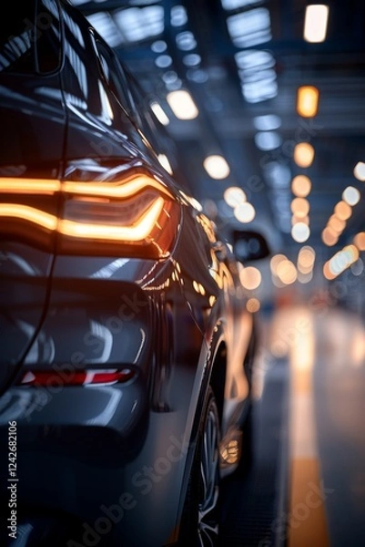 Obraz Car manufacturing factory. Automobile production line.