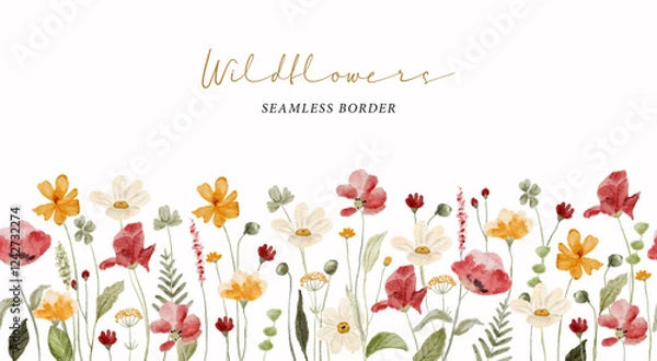 Obraz beautiful floral seamless border