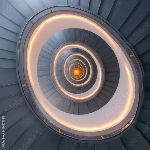 Fototapeta Mesmerizing Spiral Staircase Design: A Stunning Architectural Masterpiece