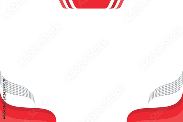 Obraz Designs Background white and Red Banner Vector