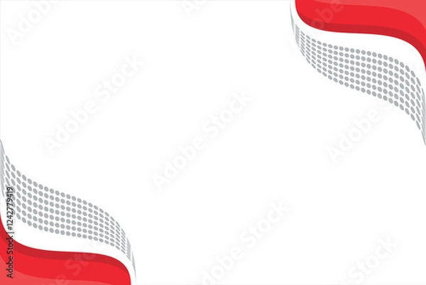 Obraz Designs Background Red and white Banner Vector