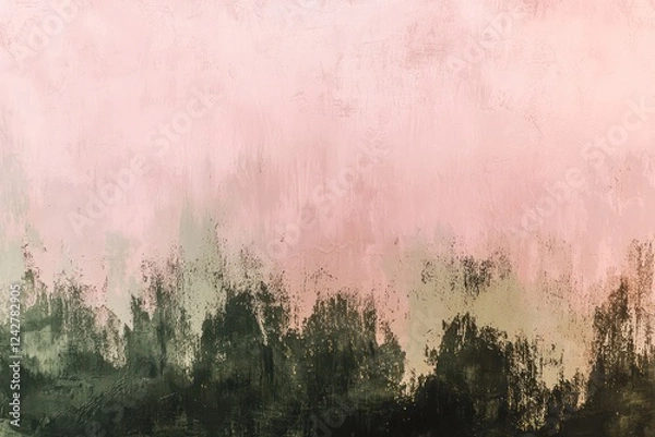 Fototapeta Rugged olive green merging into blush pink, with tactile textures delivering a warm, earthy, and contemporary gradient design.