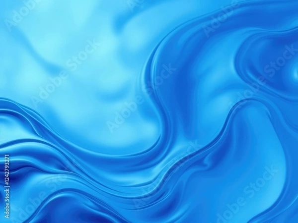 Obraz Undulating blue liquid wave background with subtle ripples and gentle movements, oceanic colors, texture overlays, abstract waves
