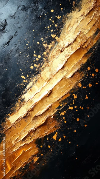 Obraz Abstract background with gold splashes. Grunge texture for your design.