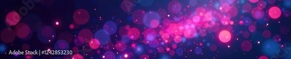 Fototapeta Ultraviolet light flares in the air with flecks of color against a modern backdrop, bokeh, glow