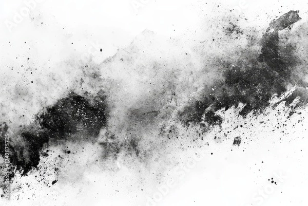 Fototapeta Black ash explosion texture background design