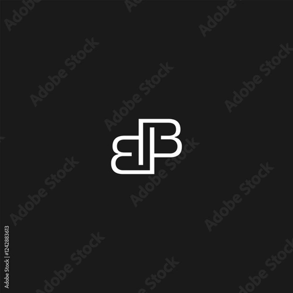 Obraz Modern Geometric Letter B B logo