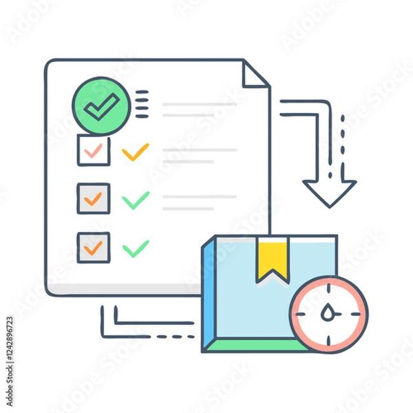 Fototapeta order history icon, order history vector illustration-simple illustration of order history, perfect for order history logos and icons