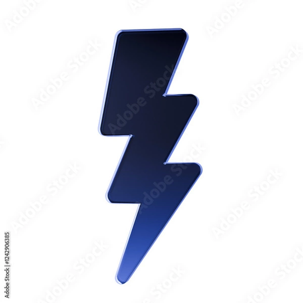 Obraz Electric Glass Lightning – Crystal-Sharp Thunderbolt Shape
