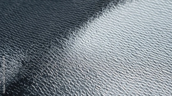 Obraz Textured metallic surface, close-up, light reflection