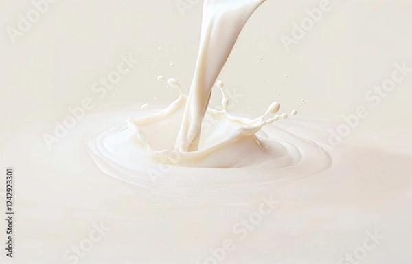 Fototapeta 牛乳を注ぐ